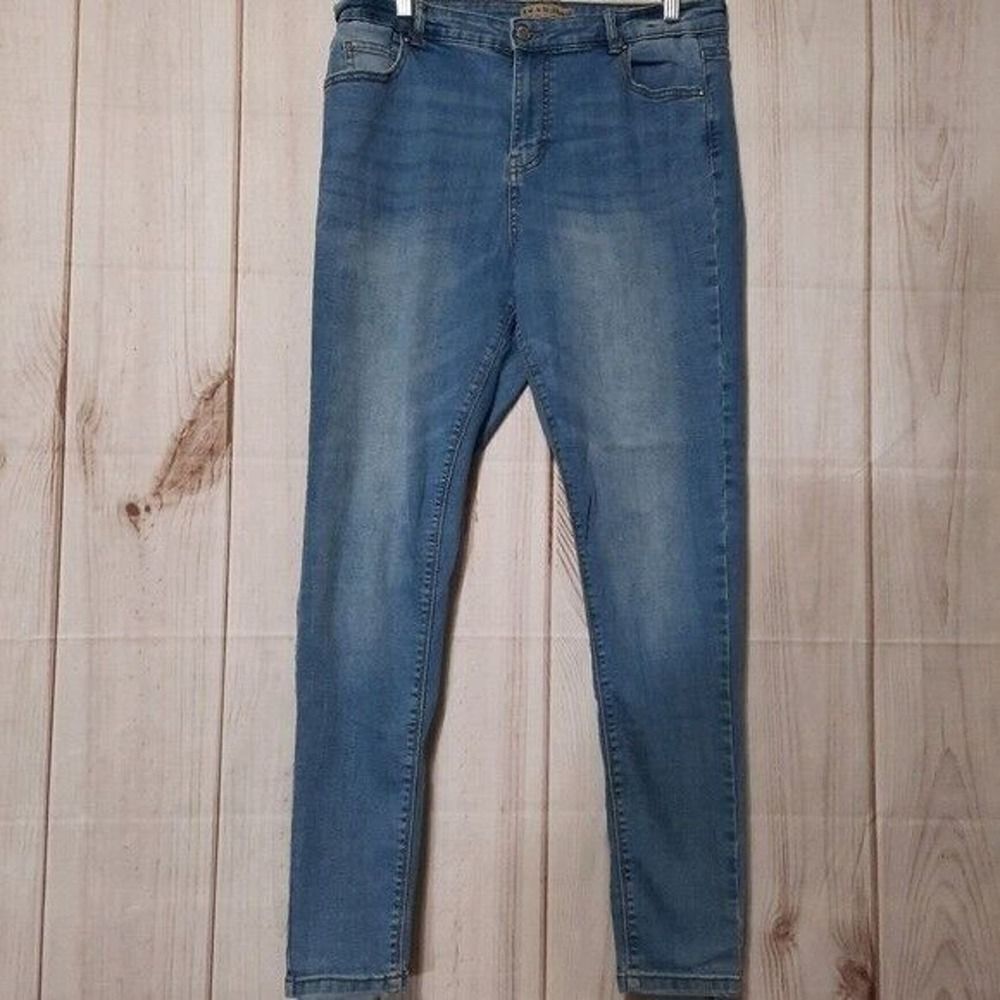 Denim Co Primark Womens High Waisted Skinny Jeans Blue Medium Wash Size 14